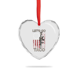 Lets Go Taco Betsy Ross Flag Heart Crystal Glass Ornament Vintage Patriotic Rifle Gun Rights TS02 Print Your Wear