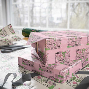 Lets Par-tee Coquette Golf Bows Wrapping Paper Roll Pink and Green Gear Girls Game Day Golfing Tradition TS02 Light Pink Print Your Wear