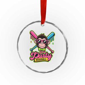 Lets Party Baseball Monkey Game Day Crystal Glass Ornament Neon Dripping Bats Funny Baseball Fan Party Ball TS02 Print Your Wear