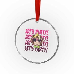 Lets Party Monkey Baseball Crystal Glass Ornament Funny Ball Party Game Day Fans TS02 Print Your Wear