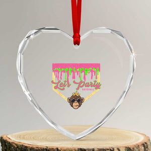 Lets Party Monkey Baseball Game Day Heart Crystal Glass Ornament Neon Dripping Homeplate Funny Ball Party Fans TS02 Transparent Glass 3'' Heart Print Your Wear