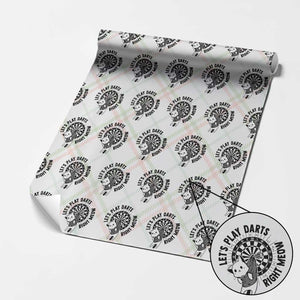 Lets Play Darts Right Meow Wrapping Paper Roll Cute Cat Dart Player Pub Game Gift TS12 Christmas Plaid Print Your Wear