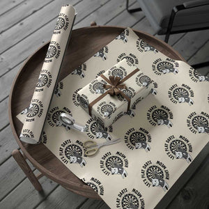 Lets Play Darts Right Meow Wrapping Paper Roll Cute Cat Dart Player Pub Game Gift TS12 Beige Print Your Wear