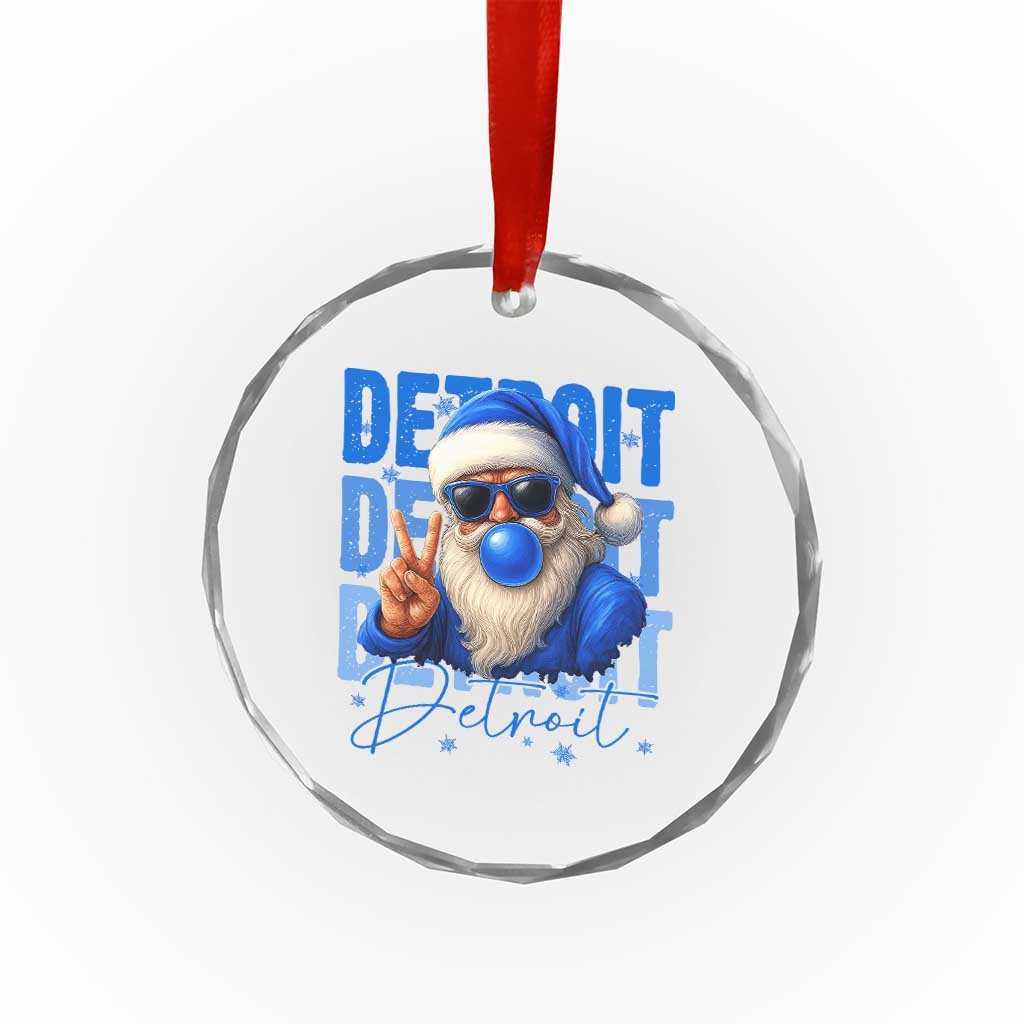 LF Football Christmas Crystal Glass Ornament Santa Retro Sports Fan Game Day TS10 Print Your Wear