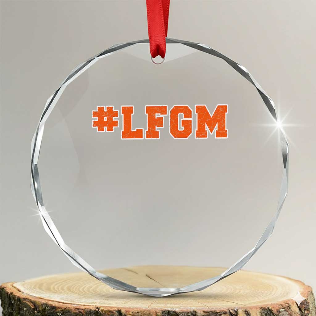 LFGM Crystal Glass Ornament Vintage Retro Throwback Design TS10 Transparent Glass 3'' Circle Print Your Wear