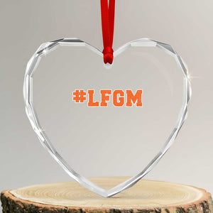 LFGM Heart Crystal Glass Ornament Vintage Retro Throwback Design TS10 Transparent Glass 3'' Heart Print Your Wear