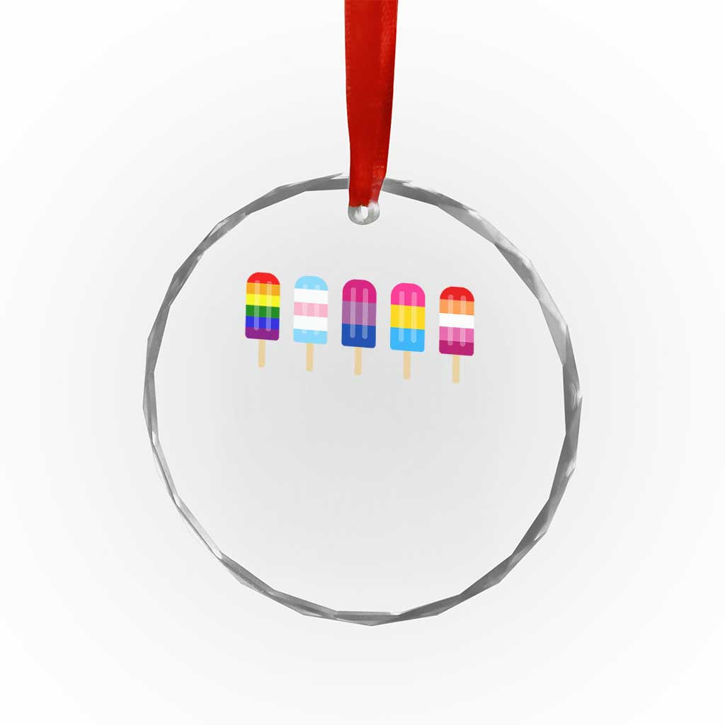 LGBT Rainbow Popsicles Crystal Glass Ornament Summer Ice Cream LGBTQ Pride Ally TS10 Print Your Wear