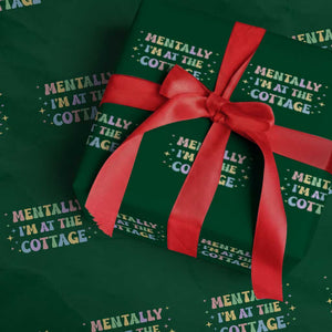 LGBT Romance Hockey Wrapping Paper Roll Mentally Im At The Cottage Team Hollanov Fan TS10 Green Print Your Wear