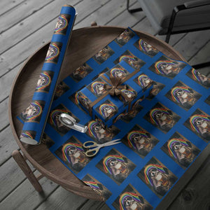 LGBTQ Pride Raccoon Rainbow Flag Wrapping Paper Roll Funny Drinking Beer