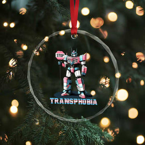 LGBTQ Trans Crystal Glass Ornament Stop Transphobia Trans Rights Social Justice TS10 Print Your Wear