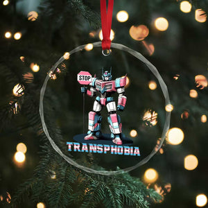 LGBTQ Trans Crystal Glass Ornament Stop Transphobia Trans Rights Social Justice TS10 Print Your Wear