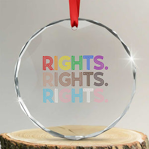 LGBTQ Trans Rights Crystal Glass Ornament Social Justice Equality Human Rights TS10 Transparent Glass 3'' Circle Print Your Wear
