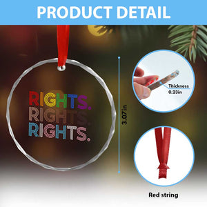 LGBTQ Trans Rights Crystal Glass Ornament Social Justice Equality Human Rights TS10 Print Your Wear