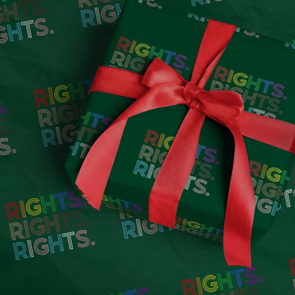 LGBTQ Trans Rights Wrapping Paper Roll Social Justice Equality Human Rights TS10 Green Print Your Wear