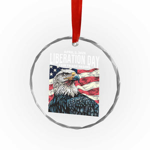 Liberation Day April 2 2025 Crystal Glass Ornament Fair Trade Patriotic American Eagle USA Flag TS02 Print Your Wear