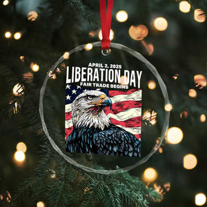 Liberation Day April 2 2025 Crystal Glass Ornament Fair Trade Patriotic American Eagle USA Flag TS02 Print Your Wear