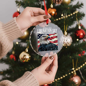 Liberation Day April 2 2025 Crystal Glass Ornament Fair Trade Patriotic American Eagle USA Flag TS02 Print Your Wear