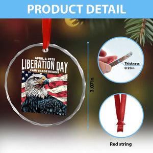 Liberation Day April 2 2025 Crystal Glass Ornament Fair Trade Patriotic American Eagle USA Flag TS02 Print Your Wear