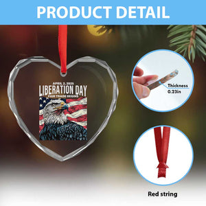 Liberation Day April 2 2025 Heart Crystal Glass Ornament Fair Trade Patriotic American Eagle USA Flag TS02 Print Your Wear
