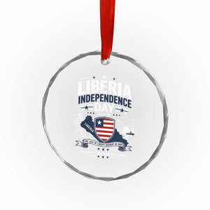 Liberia Independence Day July 26 Patriotic Pride Crystal Glass Ornament