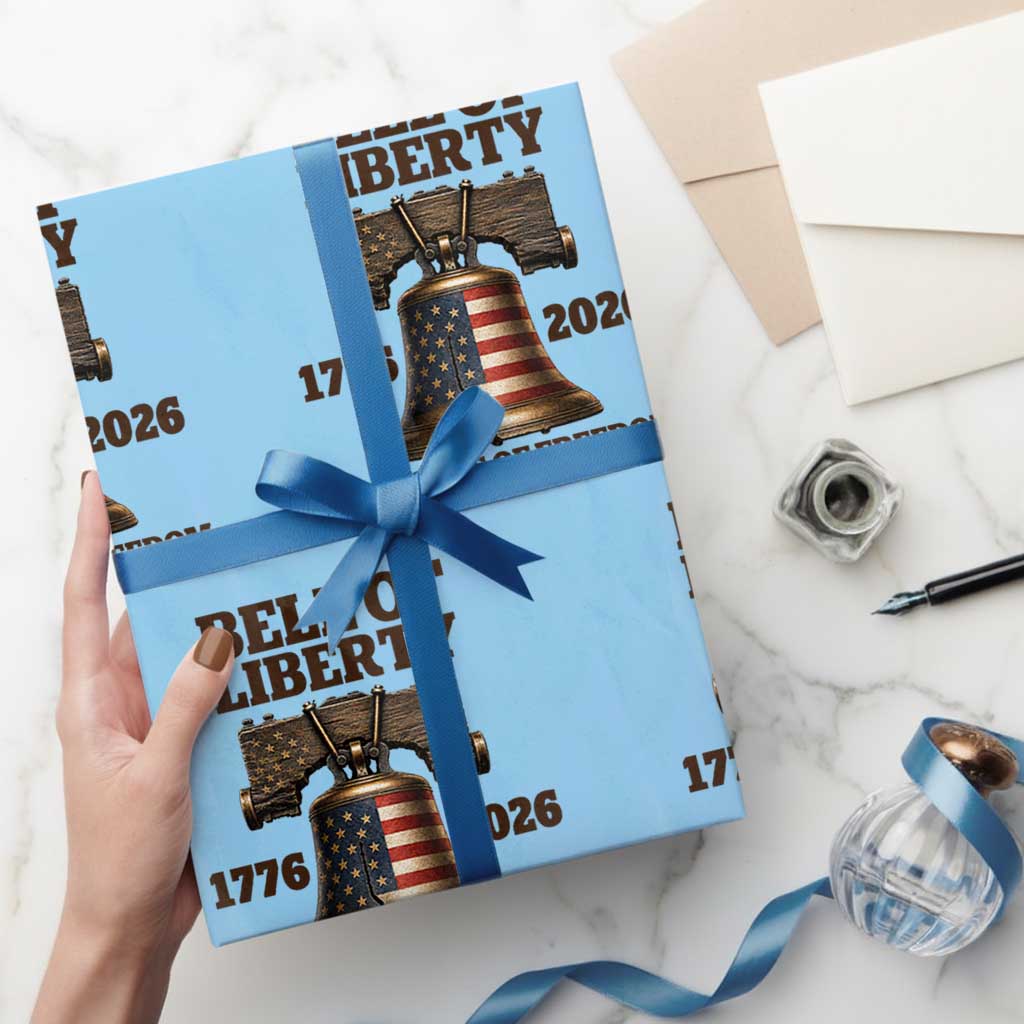 Liberty Bell 250th Anniversary Wrapping Paper Roll American Pride Gift