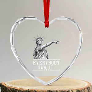 Liberty Has Spoken Everybody Saw It Heart Crystal Glass Ornament Funny Pointing Statue Basketball Parody TS12 Transparent Glass 3'' Heart Print Your Wear