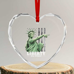 Liberty Has Spoken Heart Crystal Glass Ornament Funny Basketball Statue of Liberty Pointing Meme TS11 Transparent Glass 3'' Heart Print Your Wear