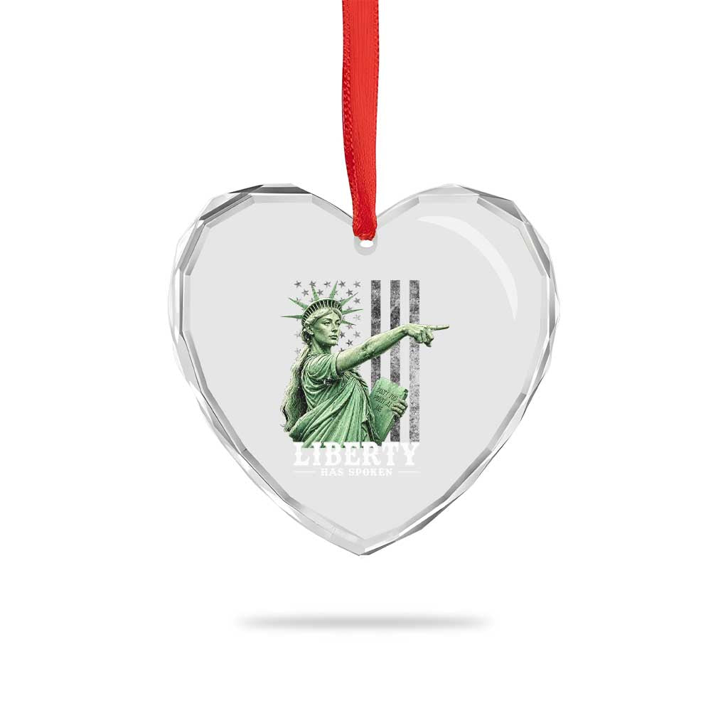 Liberty Has Spoken Heart Crystal Glass Ornament Funny Basketball Statue of Liberty Pointing Meme TS11 Print Your Wear