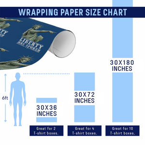Liberty Has Spoken Pointing Statue Parody Wrapping Paper Roll Funny Sarcastic Basketball Sports Viral Meme Americana TS02 Print Your Wear
