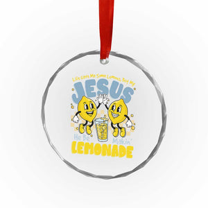 Life Gave Me Some Lemons But My Jesus He Be Makin Lemonade Crystal Glass Ornament Retro Lemon TS11 Print Your Wear