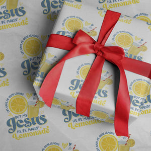 Life Gave Me Some Lemons But My Jesus He Be Makin Lemonade Wrapping Paper Roll TS11 White Print Your Wear