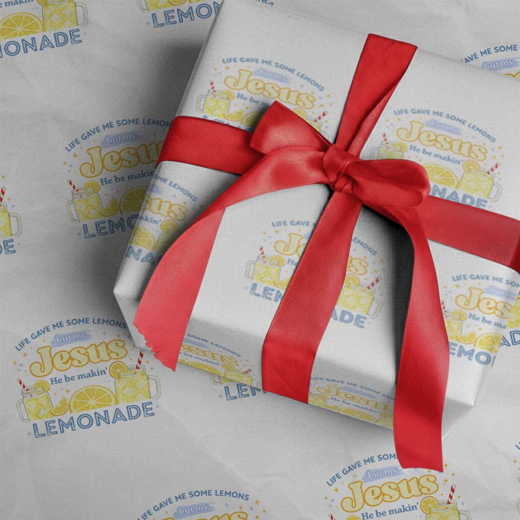 Life Gave Me Some Lemons Wrapping Paper Roll Funny Lemonade Jesus Christian TS10 White Print Your Wear