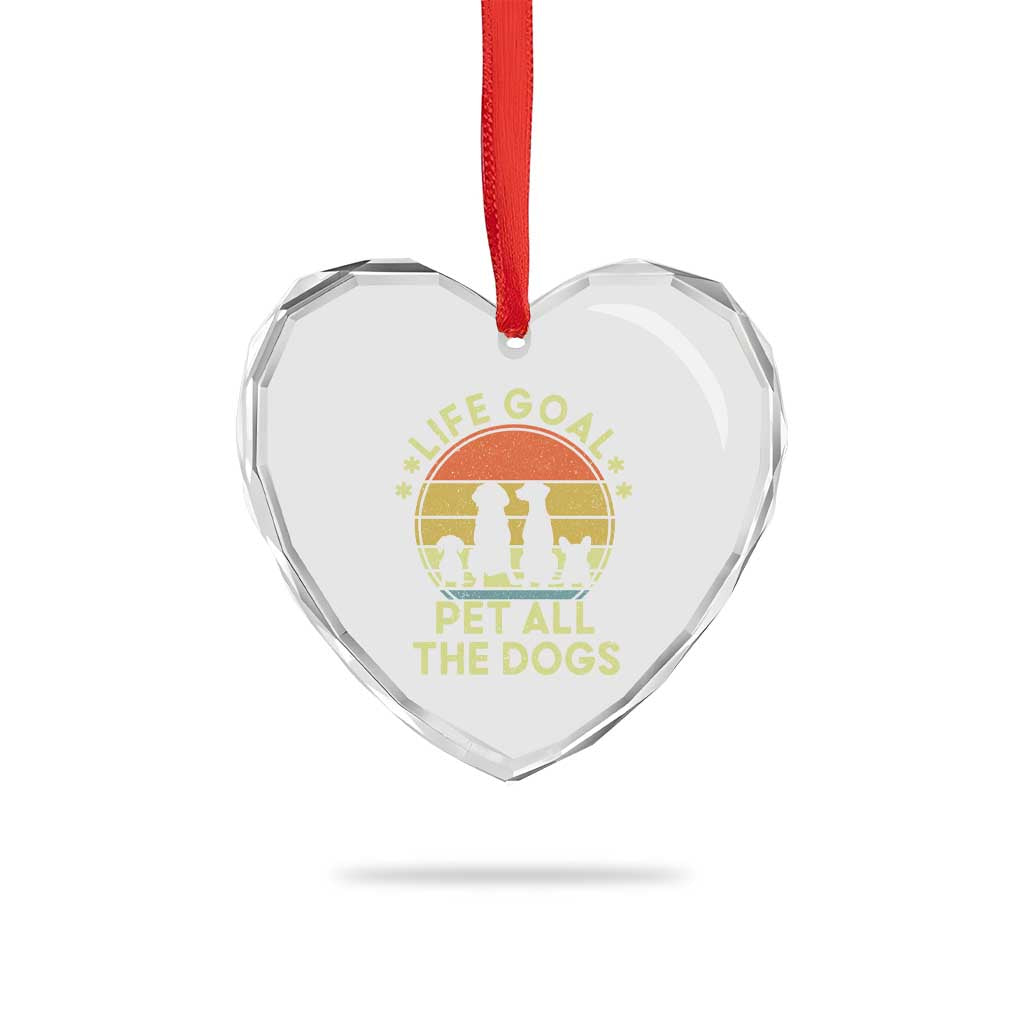 Life Goal Pet All The Dogs Heart Crystal Glass Ornament Retro Funny Dog Lover Gift TS10 Print Your Wear