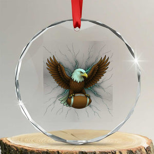 Lightning Eagle Lover Crystal Glass Ornament Sport Lover Gift TS12 Transparent Glass 3'' Circle Print Your Wear