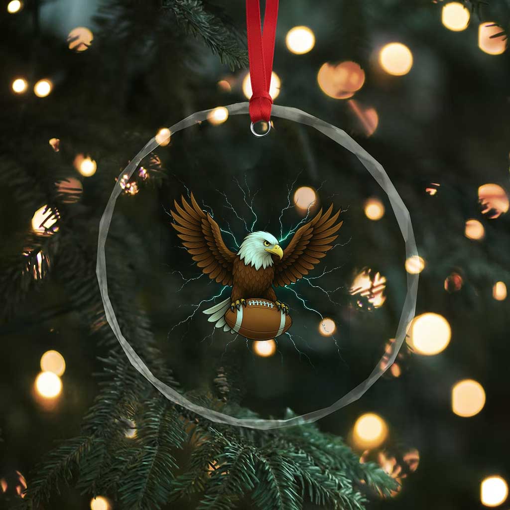Lightning Eagle Holding Crystal Glass Ornament Football Player Gift TS12 Print Your Wear