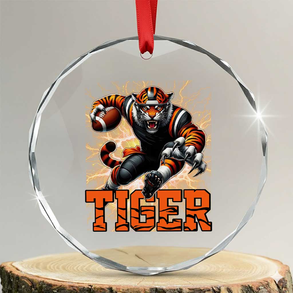 Lightning Tiger Lover Crystal Glass Ornament Sport Lover Gift TS12 Transparent Glass 3'' Circle Print Your Wear