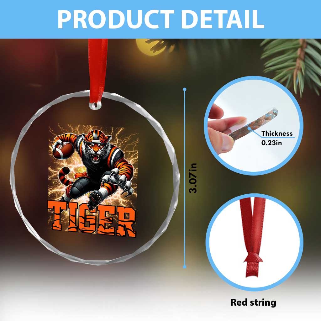 Lightning Tiger Lover Crystal Glass Ornament Sport Lover Gift TS12 Print Your Wear