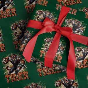 Lightning Tiger Lover Wrapping Paper Roll Sport Lover Gift TS12 Green Print Your Wear
