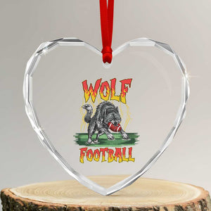 Lightning Wolf Lover Heart Crystal Glass Ornament Sport Lover Gift TS12 Transparent Glass 3'' Heart Print Your Wear