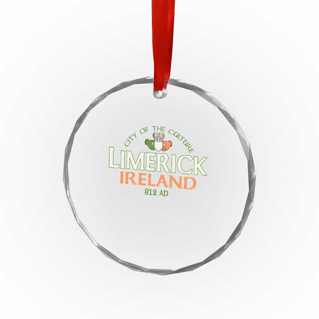 Limerick Ireland Crystal Glass Ornament City Of The Culture Est 812 AD TS11 Print Your Wear