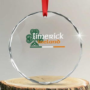 Limerick Ireland Crystal Glass Ornament Irish City Souvenir St Patricks Day Celtic Shamrock TS11 Transparent Glass 3'' Circle Print Your Wear