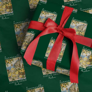 Limoncello Amalfi Coast Wrapping Paper Roll Lemon Lover Italian Summer Fruit