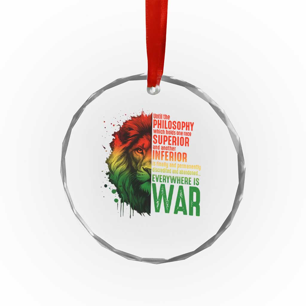 Lion of Judah Crystal Glass Ornament Rasta Haile Selassie War Speech Jah Bless TS10 Print Your Wear