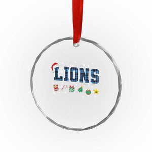 LF Christmas Crystal Glass Ornament Blue Plaid DFL Fans Xmas Pajamas TS10 Print Your Wear