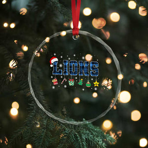 LF Christmas Crystal Glass Ornament Blue Plaid DFL Fans Xmas Pajamas TS10 Print Your Wear