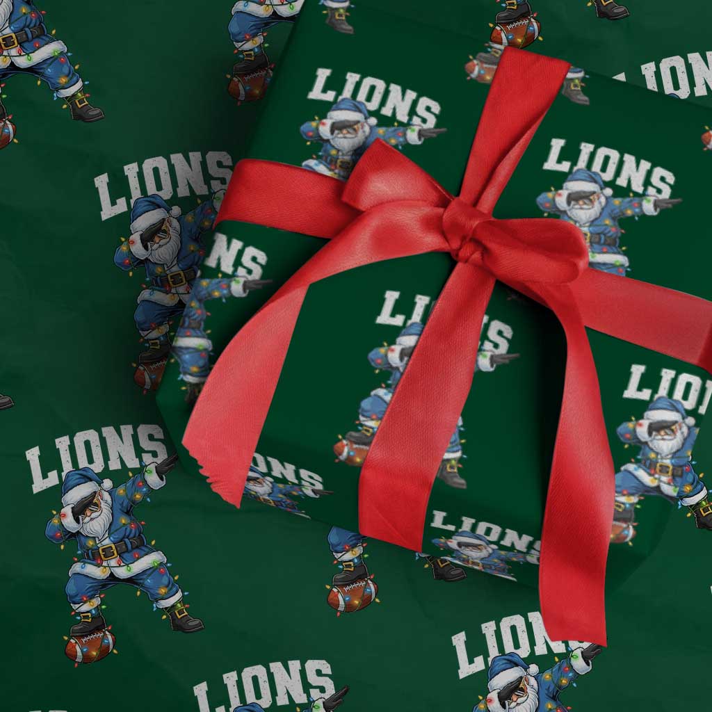 LF Christmas Wrapping Paper Roll Funny Dabbing Santa Football Lovers Game Day TS10 Green Print Your Wear