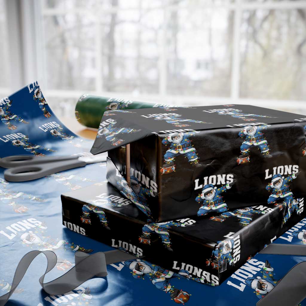 LF Christmas Wrapping Paper Roll Funny Dabbing Santa Football Lovers Game Day TS10 Black Print Your Wear