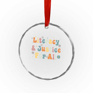 Literacy Justice for All Stop Book Banning Protect Librarian Crystal Glass Ornament TS14 Print Your Wear