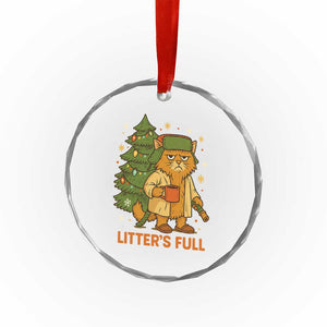 Litters Full Crystal Glass Ornament Funny Christmas Vacation Cat TS10 Print Your Wear