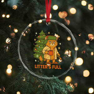 Litters Full Crystal Glass Ornament Funny Christmas Vacation Cat TS10 Print Your Wear